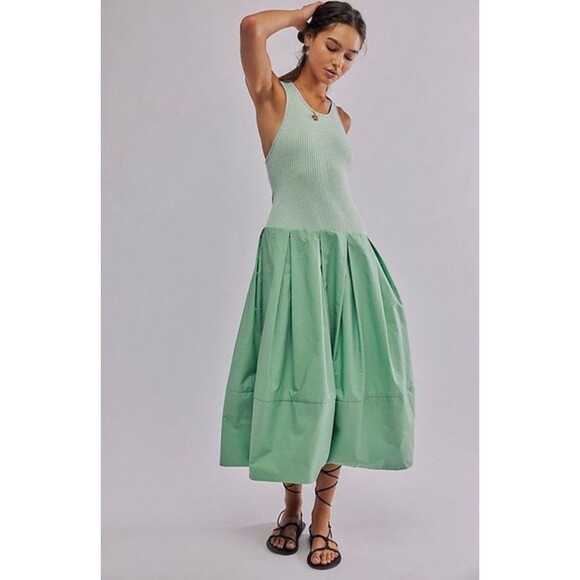 Free People Drops Of Venus Midi Dress Large - Picture 1 of 7